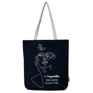 Tote bag. Bolso grande modelo "LO IMPOSIBLE"