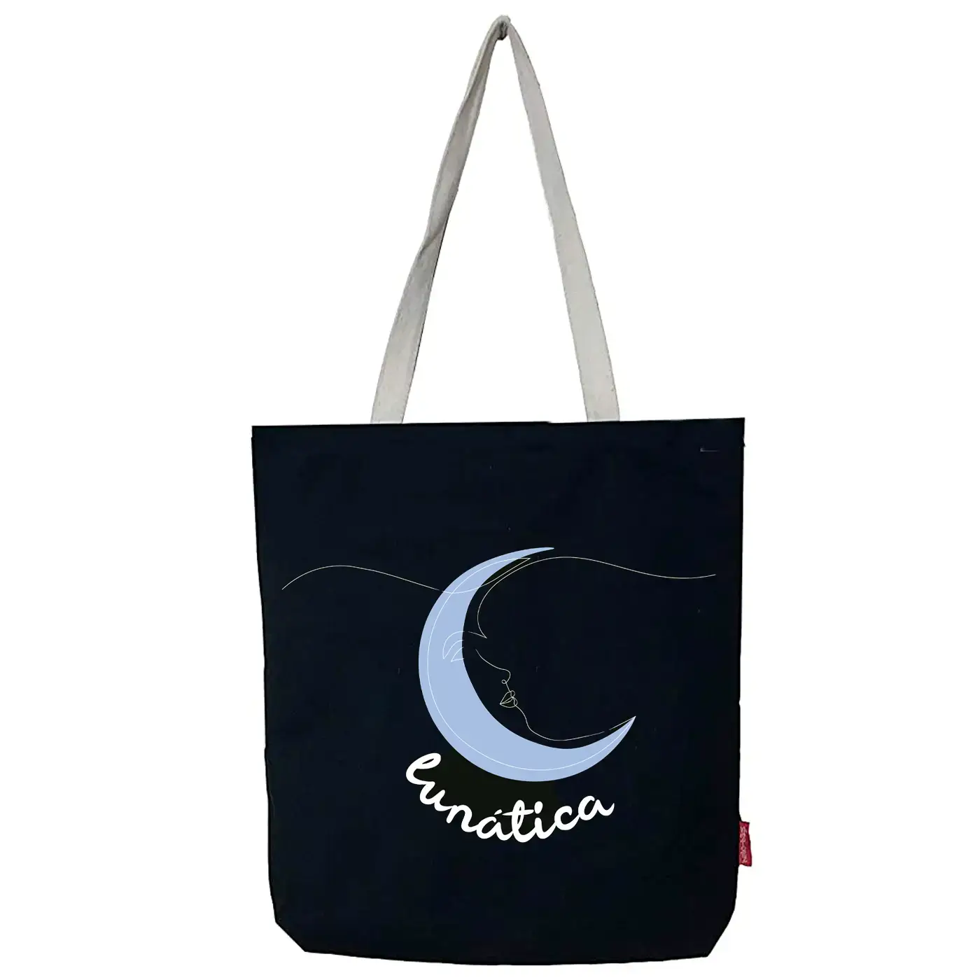 Tote bag. Bolso grande modelo "LUNÁTICA"